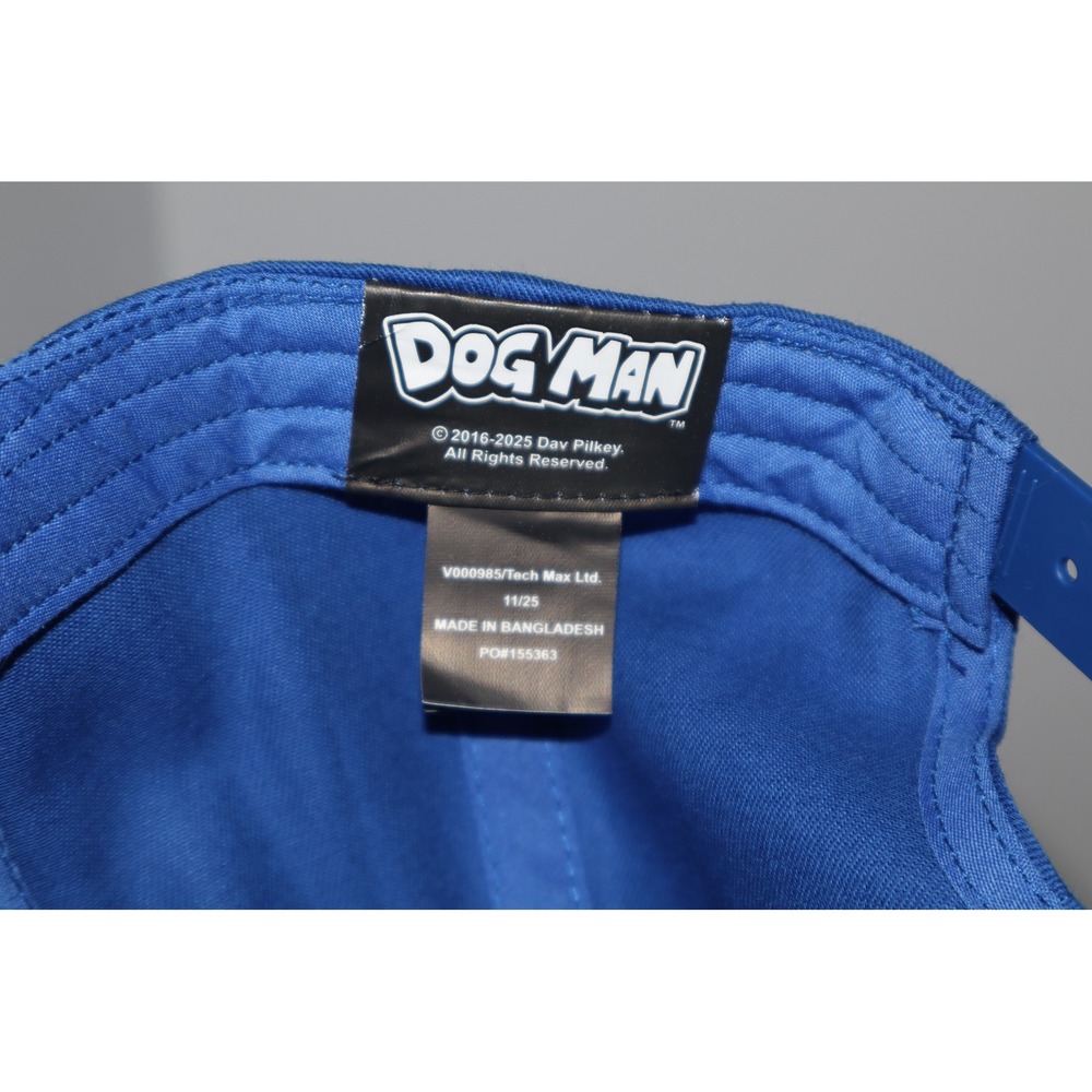 Dog Man YOUTH Snapback Hat Blue Do Good Graphic Baseball Cap OSFM NEW - Picture 9 of 9